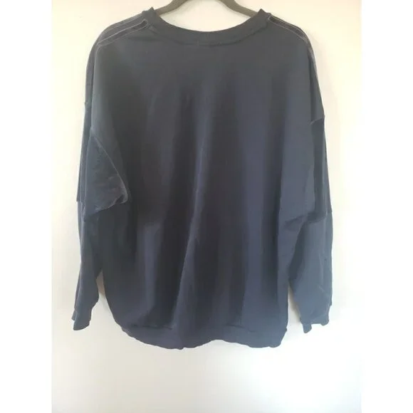 Adidas Sweatshirt Pullover Blue Mens XL Trefoil Velvet Stripes Cotton athleisure - Picture 9 of 13